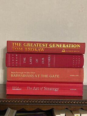 Decorative book stack - red 2